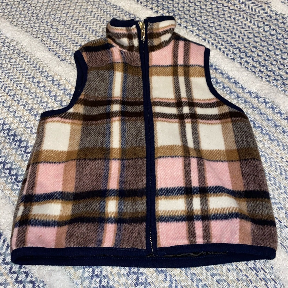 Plaid girls vest